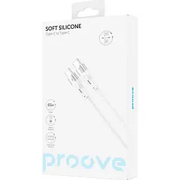 Кабель Proove Soft Silicone USB-C to USB-C 60W 1m White (CCSO60002202) [130638] - мініатюра 5