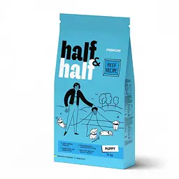 Сухий корм Half&Half Халф Халф для цуценят всіх порід, з яловичиною, 12 кг (арт.20710)