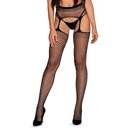 Колготки з імітацією панчох Obsessive Garter S815 S-L чорний