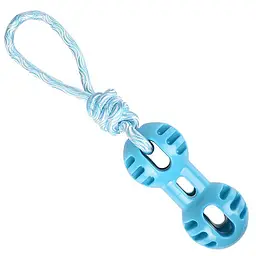Flamingo Rudo Dumbbell With Rope фламинго гантель с веревкой іграшка для собак Блакитний 6.5х6.5х34.5 см