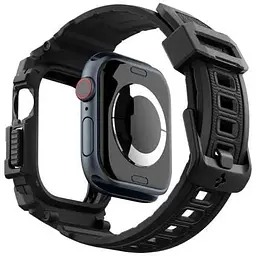 Протиударний чохол із ремінцем Spigen Rugged Armor Pro Matte Black для Apple Watch Series 10 (2024) 46мм (ACS08604) - мініатюра 4