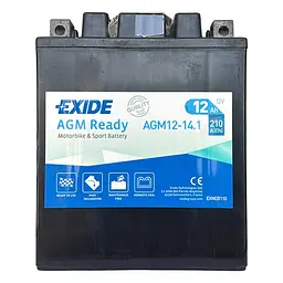 Мото акумулятор EXIDE Ready AGM 6СТ-12Ah Аз 210А (EN) AGM12-14.1