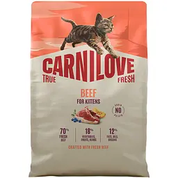 Сухий корм для кошенят Carnilove True Fresh Beef Kitten яловичина 2 кг