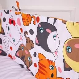 Суцільний борт в ліжечко MirSon Kids Time 20-0035 Colored kittens 30х180 см (2200009665264) - мініатюра 3