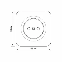 Розетка Videx BINERA IP20 зовнішня 1ая біла (VF-BNS21-W) - мініатюра 4
