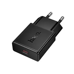 Адаптер мережевий HOCO Speed single-port PD ultra-thin charger N74 |1Type-C, 25W/3A, PD/QC|