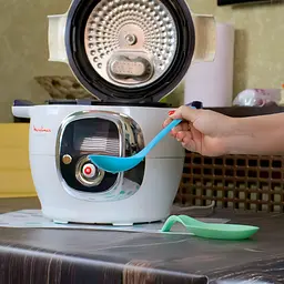 Ложка для мультиварки рису половник пластикова глибока 22х7 см, Kitchen Master Блакитний 84515 - мініатюра 8