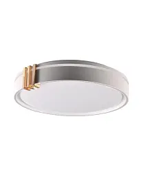 Люстра із пультом світлодіодна, стельовий світильник Goldlux 328847 Arletta 40 Led 1x48W 3000K-6000K 5200Lm IP44 Сірий