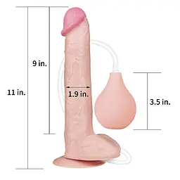 Фалоімітатор LoveToy Squirt Extreme 11" 28 см тілесний - мініатюра 3