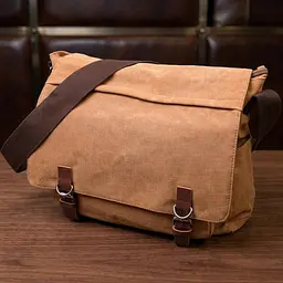 Велика сумка для ноутбука з клапаном із текстилю 21242 Vintage коричнева