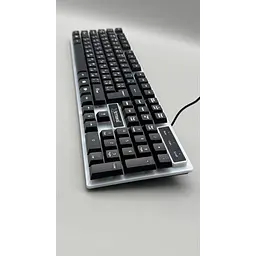 Повнорозмірна мембранна клавіатура провідна XSTRIKE X-1080 RGB USB із трьохмовною розкладкою UA/EN/RU та РГБ підсвічуванням та ніжками підключення USB-A 104 клавіші Чорний з сірим - мініатюра 4