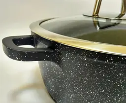 Каструля Bohmann BH 7350-26 MRB 5л з подвійним дном антипригарне мармур-граніт покриття з кришкою - мініатюра 8