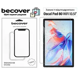 Скло захисне BeCover Oscal Pad 80 WiFi 10.51" (713694) - мініатюра 2