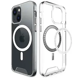 Чохол TPU Space Case with MagSafe для Apple iPhone 15 (6.1) Прозорий