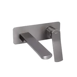 Змішувач для умивальника Qtap Slavonice прихованого монтажу QTSLA273GMB45920 Gunmetal Black PVD Шліфований чорний хром