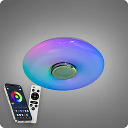 Люстра світлодіодна 517 Dlight RGB з пультом і колонкою 70Вт Білий (02161)