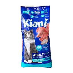 Сухий корм Kiani Adult 20 кг для щоденного харчування котів зі смаком риби та рису