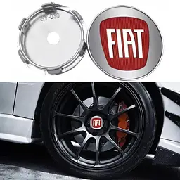 Емблема колеса Fiat Фіат D60 мм Пластик (ковпачки колеса для титанів) 1 шт