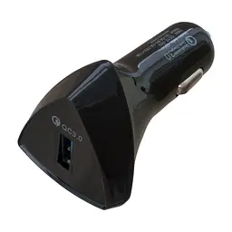 Зарядний пристрій Patron USB QC3.0 3A black (PN-QC3-CAR-B)
