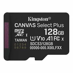 Карта пам'яті microSDXC 128Gb Canvas Select Plus Kingston teh0020724