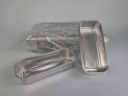 Контейнер з харчової алюмінієвої фольги, прямокутна, 800 мл, R60G, 125 шт, для запікання, фасування, доставки