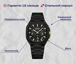 Годинник чоловічий наручний Curren Mentor (Чорний) - мініатюра 6