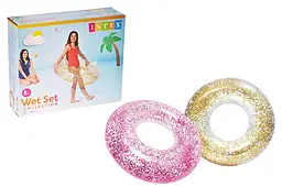 Надувне коло для плавання з блискітками Intex Wet Set 56274 діаметр 119 см 2 види