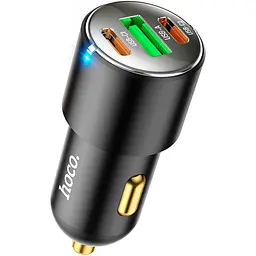 Автомобільний зарядний пристрій Hoco NZ6 PD45W USB-A+2хUSB-C Black (765185) [151276]