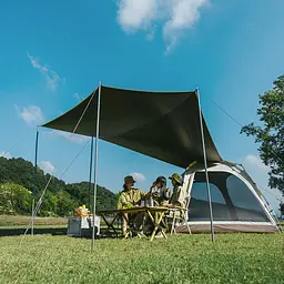 Намет Naturehike Ango CNK2550WS010 L тримісний автоматичний із тентом сірий - мініатюра 5