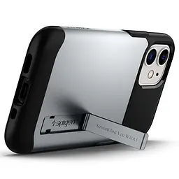 Чохол протиударний із підставкою Spigen Slim Armor ACS01548 для iPhone 12 Mini (5.4") Satin Silver - мініатюра 9