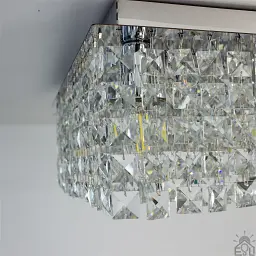 Люстра на 9 ламп ESLLSE KRYSTAL S E14 500x500x170 мм Хром - мініатюра 4