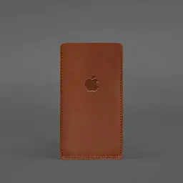 Шкіряний чохол для iPhone 13 Світло-коричневий Crazy Horse BlankNote - мініатюра 3