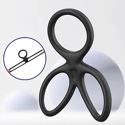 Ерекційне кільце Triple Silicone чорне - мініатюра 12
