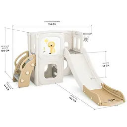 Дитячий ігровий комплекс Mealux Tower White / Brown (KD-B013 White / Brown) - мініатюра 2