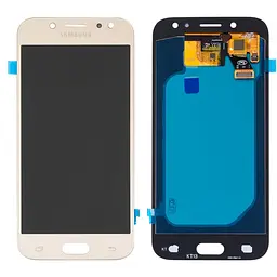 Дисплей для Samsung J530 Galaxy J5 (2017), золотистий, без рамки, High, з широким обідком, (OLED)