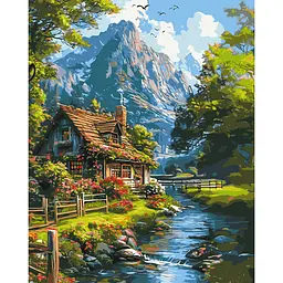 Картина за номерами Тихе гірське життя LW3438, 40х50 см