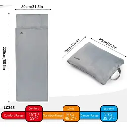 Спальний мішок Naturehike CNK2300SD022 with Pillows Light Grey - мініатюра 3