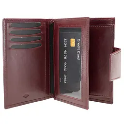 Гаманець жіночий шкіряний Semi Line RFID Dark Red (P8261-2) - мініатюра 3