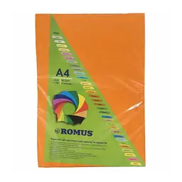 Папір кольоровий Romus А4 80 г/м2 100 аркушів MO15 Мандариновий (R51406)