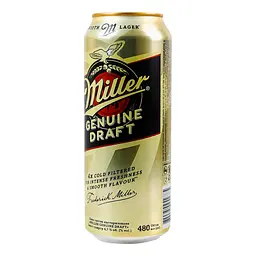 Пиво світле Miller Genuine Draft пастеризоване 4.7% 0.48 л - мініатюра 3