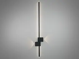 Бра настінне LED Diasha 1552/1000BK Цікаве, 25W, 4100K, чорний метал, сучасний стиль - мініатюра 2