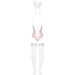 Еротичний костюм зайчика Obsessive Bunny suit 4 pcs costume pink L/XL - мініатюра 6
