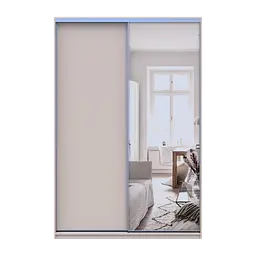 Шафа купе Doros Сіті Лайт Кашемір 1 ДСП / 1 дзеркало 150х45х225 (80736356) - мініатюра 2