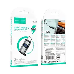 Перехідник HOCO Type-C male to Type-C female screen display adapter UA44A |PD 100W| - мініатюра 2