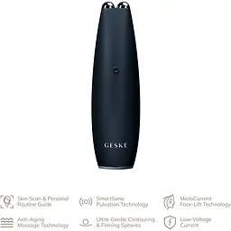 Ручка для підтяжки обличчя Geske MicroCurrent Face-Lift Pen 6 в 1 мікрострумова чорна - мініатюра 4