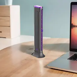 Настільний вентилятор F3 Tower Fan 3 speeds with battery 1200 mAh Purple - мініатюра 3