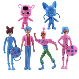 Іграшки фігурки Леді Баг і Супер Кот Miraculous 6 шт - мініатюра 1