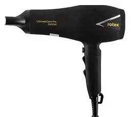Професійний потужний фен Rotex RFF203-B UltimateCare Pro концентратор 2000 Вт Чорний - мініатюра 2