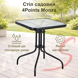 Комплект садових меблів 4Points Riva-2 з квадратним столом 60х60х70см
