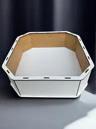 Новорічна коробка Подарункова коробка квадратна (ХДФ) 19x19x10 см. №4 - мініатюра 3